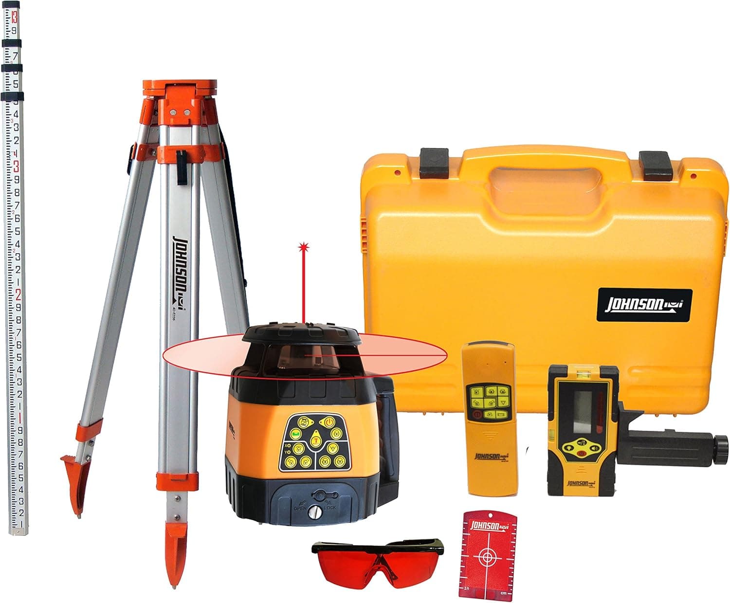 Johnson Level & Tool 99-008K Electronic Self-Leveling Horizontal and Vertical Rotary Laser System
