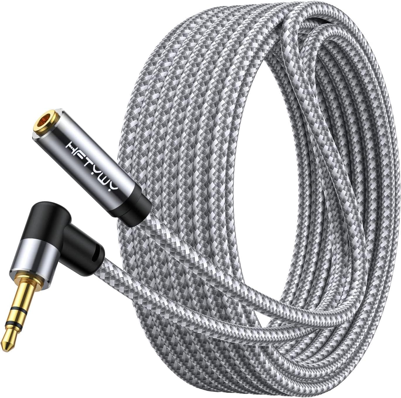 Hftywy Headphone Extension Cable 20 ft 3.5mm Extension Double Shielded Stereo Jack Male to Female Aux Extension Cable TRS Auxiliary Extender,Audio Extension Cable Braided 1/8 AUX Extension Cord
