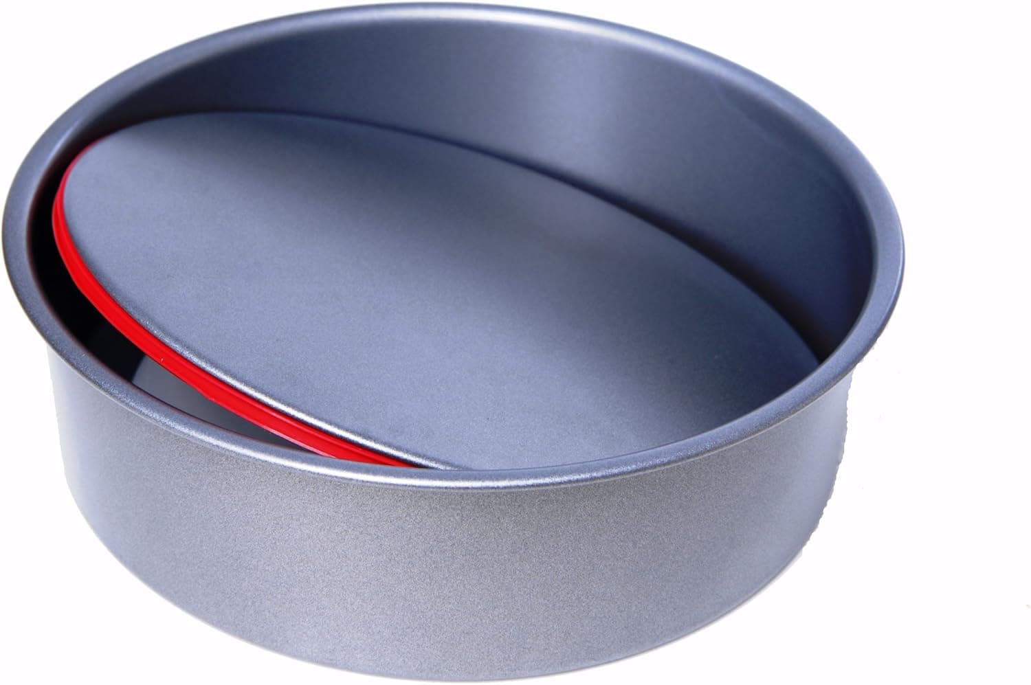 PushPan Classic Anodized Aluminum Cake Pan with Silicone Seal, 10-Inch