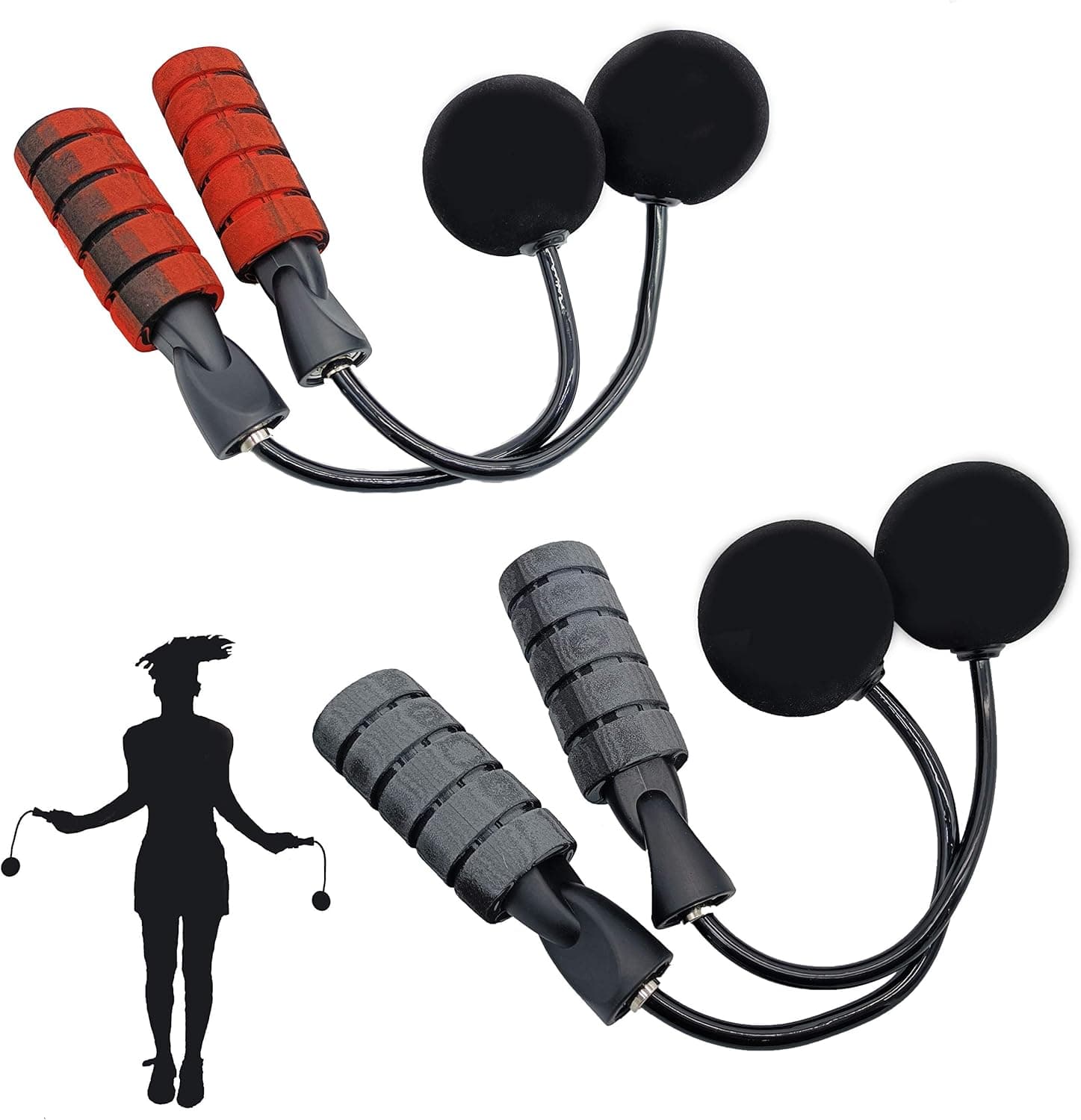 Dinblex Cordless Jump Rope,2 Pack Ropeless Jump Ropes For Fitness For Women Men Kids Jump Rope Heavy Indoor Outdoor Workout Weighted Skipping Rope For Women Exercise Training Boxing Losing Weight