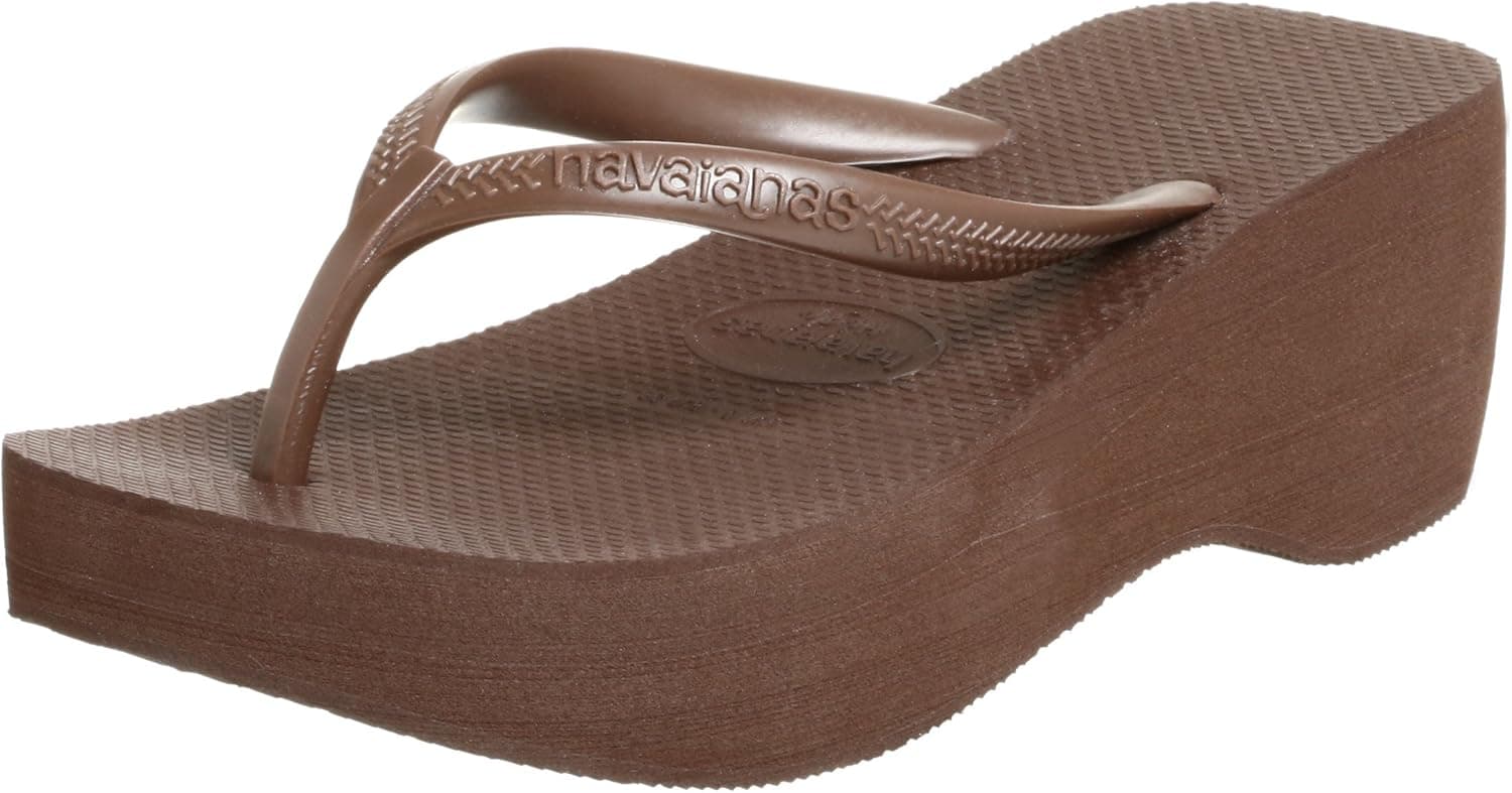 Havaianas Women's High Look Sandal,Brown,35/36 BR/5-6 M US