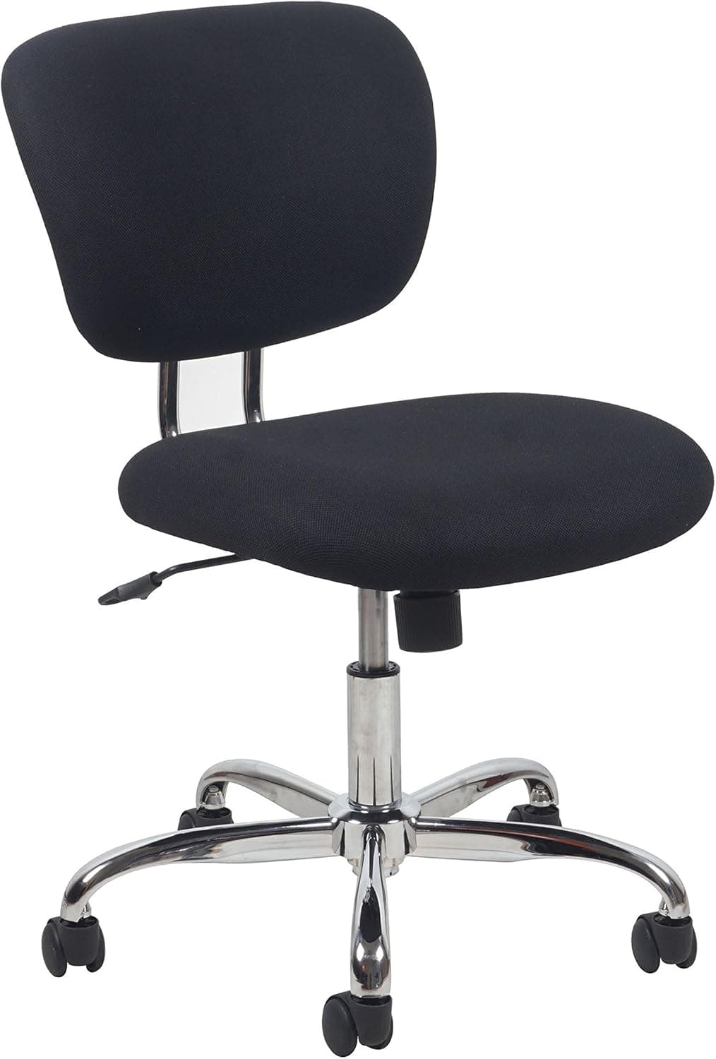 OFM ESS Collection Swivel Armless Task Chair, in Black with Chrome Finish (ESS-3090)