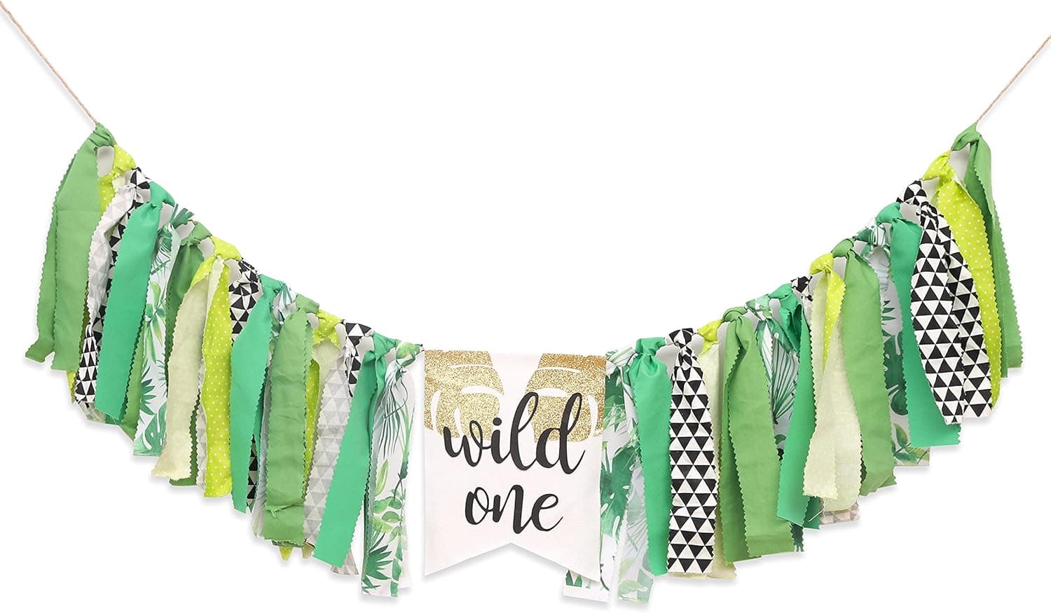 Wild One High Chair Banner for 1st Birthday - Jungle Safari High Chair Banner,Tropical Wild One Themed 1st Birthday Party Decorations,Photo Booth Props,Wild One Shower (Wild One High Chair Banner)