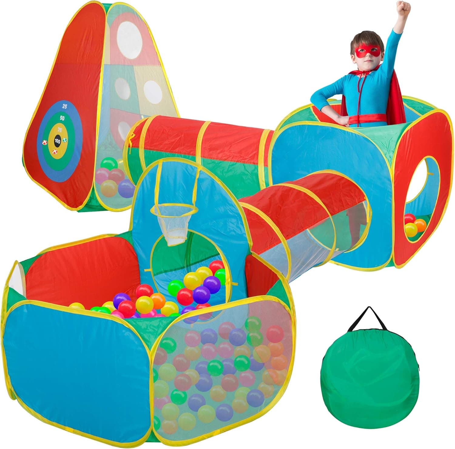Nova Microdermabrasion Best Gift Ball Pit Tents and Tunnels for Toddlers/Babies Indoor Outdoor Large Pop up Play Toy for Kids Boys and Girls, Target Gift with 4 Dart Balls