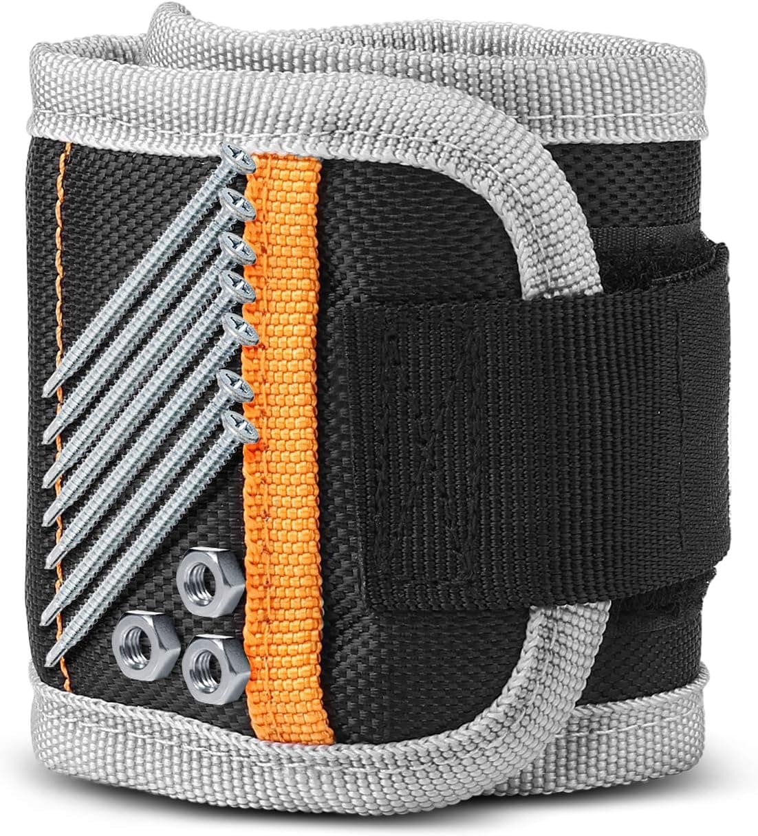 Flexzion Magnetic Wrist Band Tool Holder Magnetic Wristband for Holding Screws, Nails, Drill Bits, Unique Carpentry Tool Belt Magnet Strap, DIY Cool Fathers Day Tool Gifts for Men, Husband, Dad