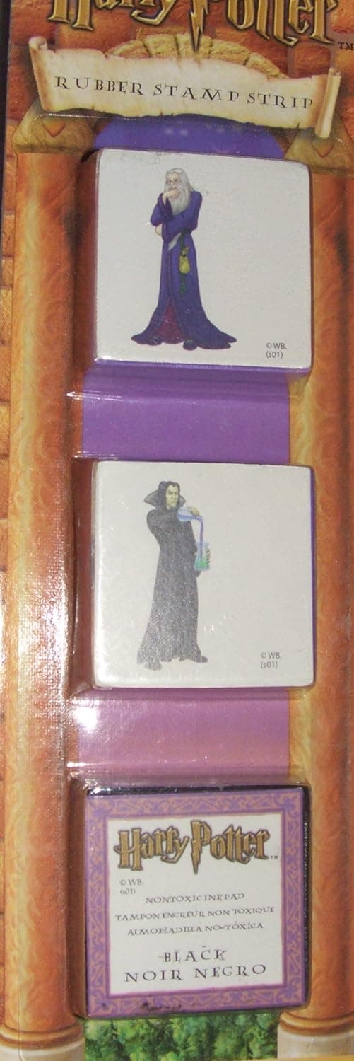Harry Potter Rubber Tattoo Stamp Strip: Albus Dumbledore & Severus Snape Plus Ink Pad