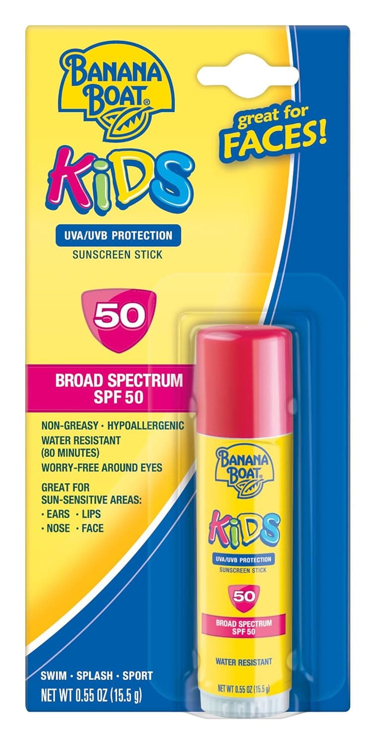 Banana Boat Kids Broad Spectrum SPF 50 Sunscreen Stick, 0.55 Ounce