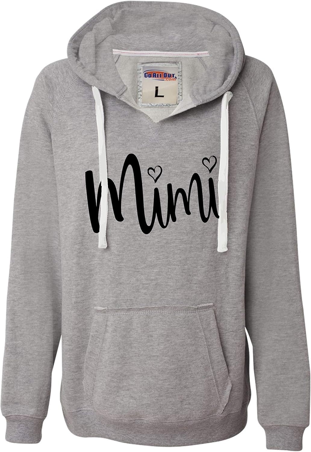 Go All Out Womens Mimi Heart Grandma Deluxe Soft Hoodie