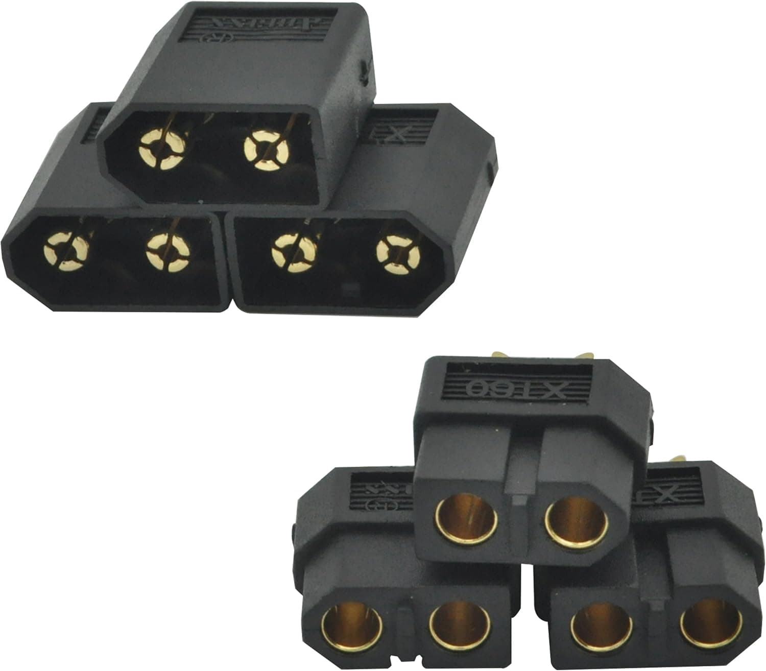 HRB Amass Black XT60 10pairs & Insulated CAPS Male & Female Connectors/Plug/Socket