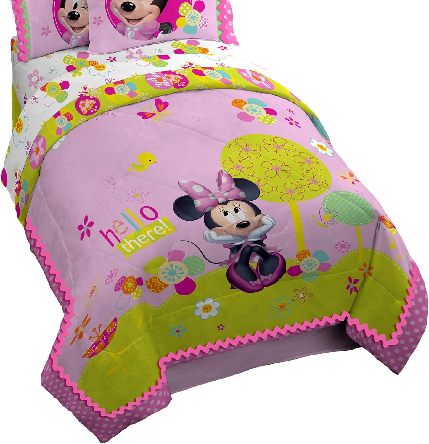 Disney Minnie Mouse Bowtique Garden Party 76" x 86" Reversible Full Reversible Comforter
