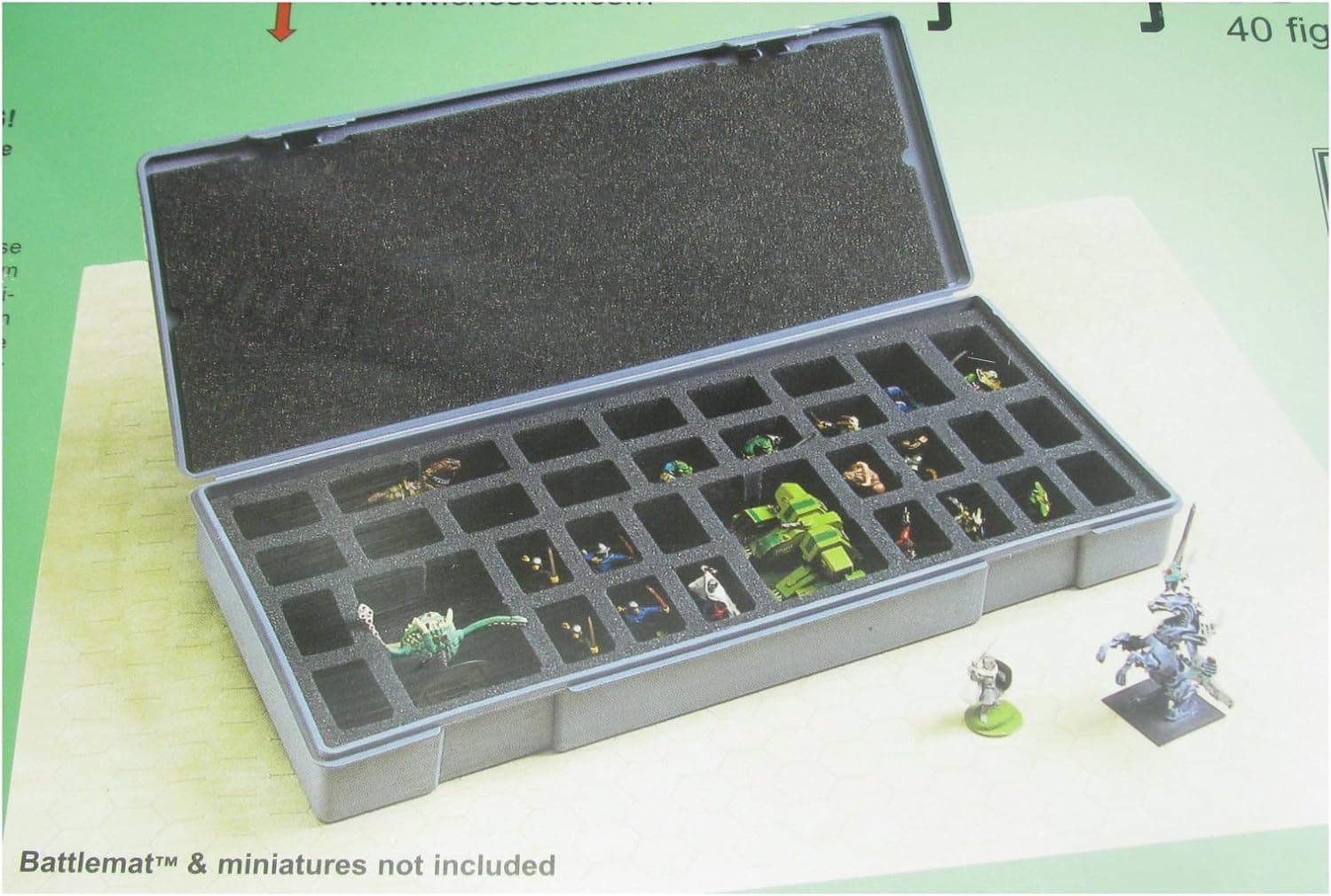 Chessex Figure Storage Boxes: Role Playing Games (RPGs) - Large Figure Storage Boxes - Very Large Figures - 40 Figure / Humanoid Capacity