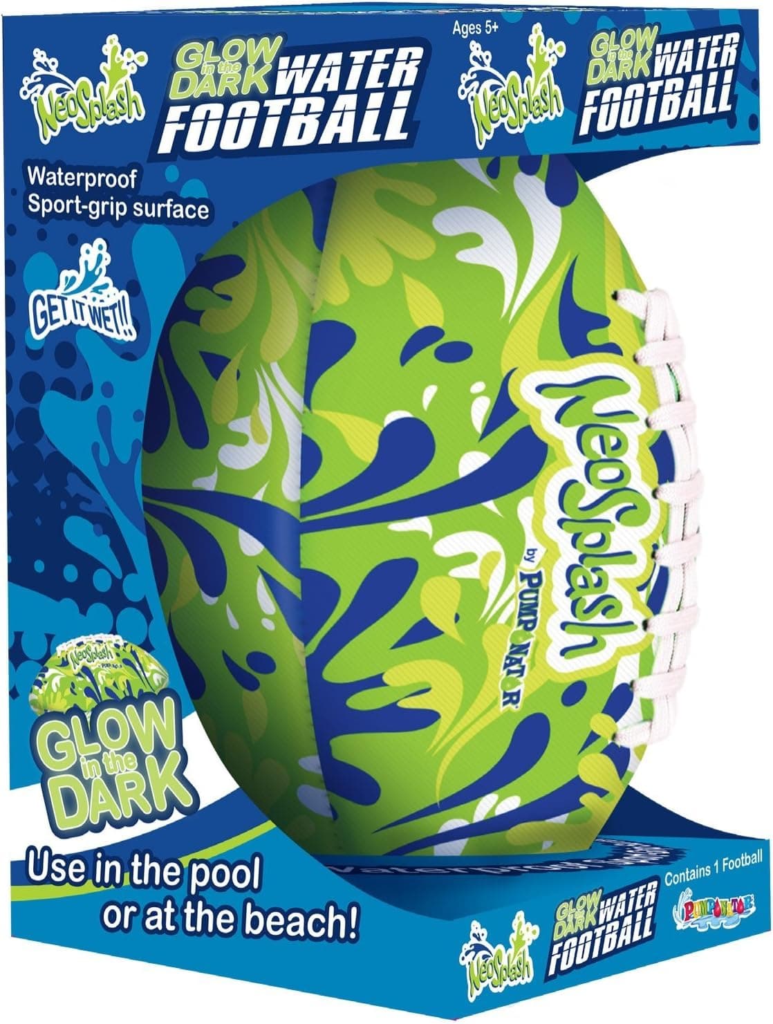 Pumponator Neo Splash Football, Glow in The Dark