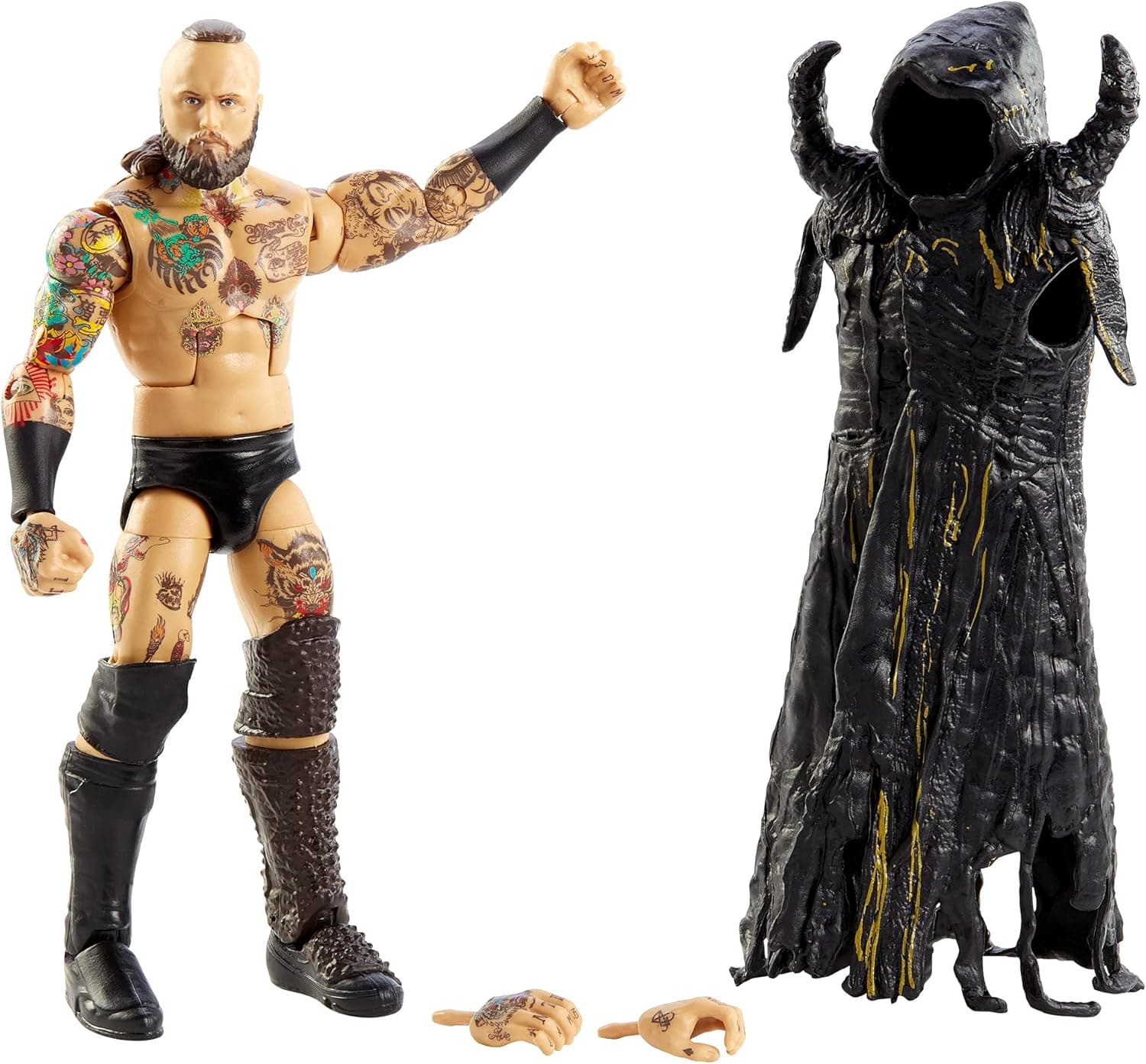WWE Aleister Black Elite Collection Action Figure, 6-in/15.24-cm Posable Collectible Gift for WWE Fans Ages 8 Years Old & Up