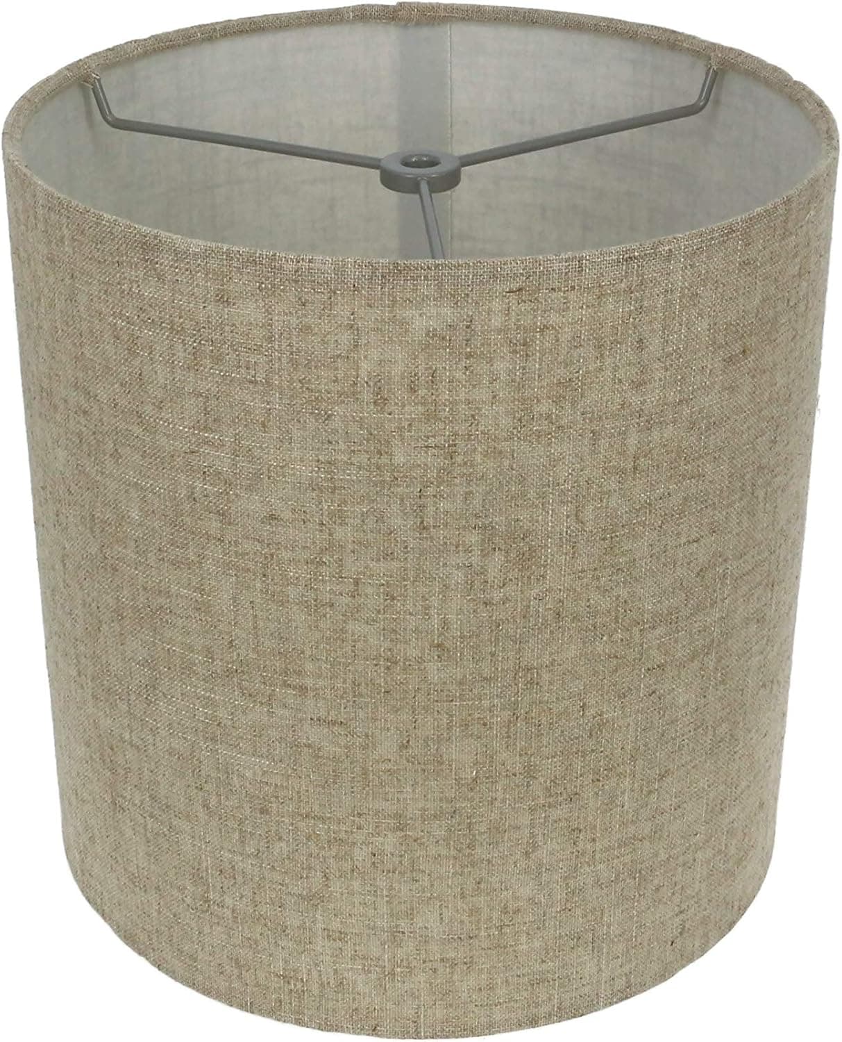Urbanest Linen Drum Lamp Shade, 10-inch by 10-inch by 10-inch, Natural Flax, Spider-Fitter