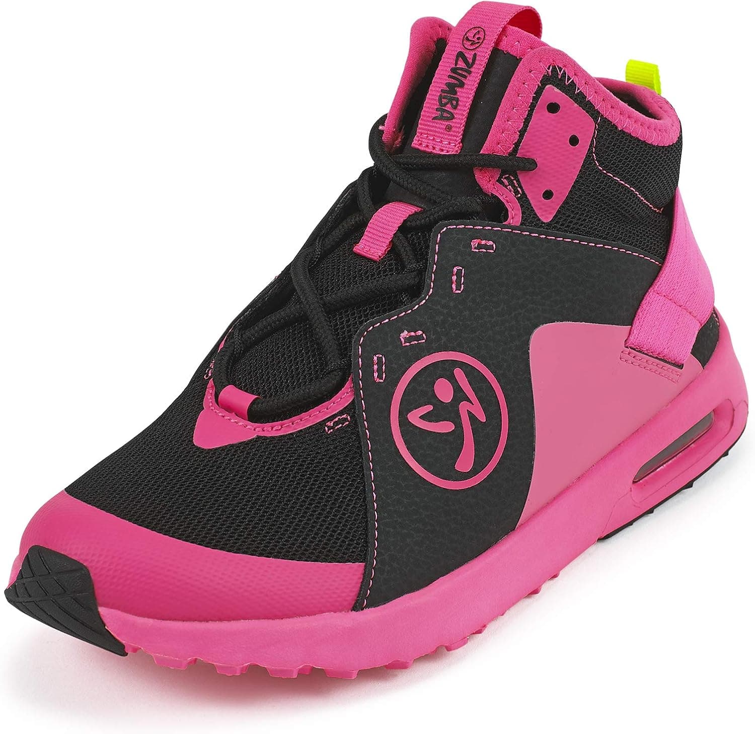 Zumba Women's Air Classic Athletic Dance Workout Shoes with Max Impact Protection Sneaker, Black/Pink, 10
