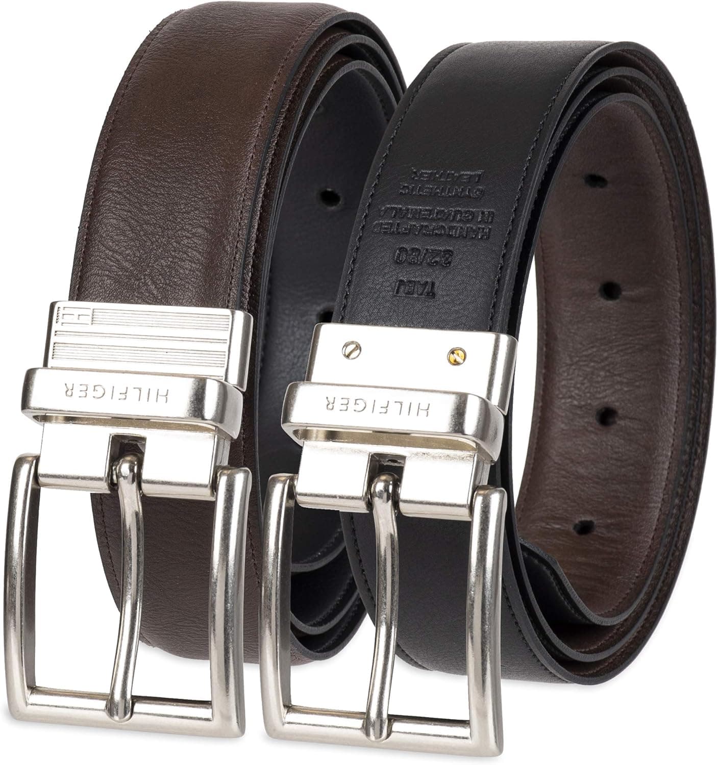 Tommy Hilfiger Men's Reversible Two-In-One Rotative Buckle Belt