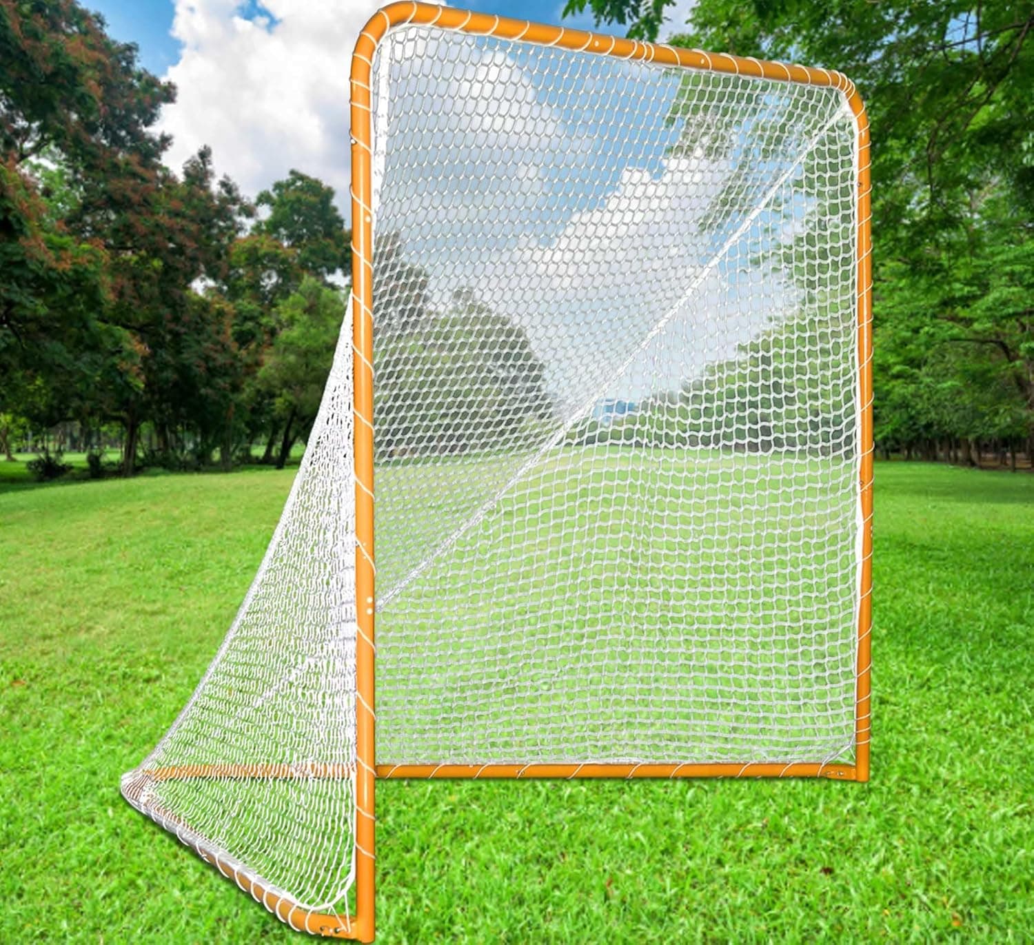 Portable Mini 6x6 Lacrosse Practice Training Goal Nets for Backyard Portable Mini 6x6 Lacrosse Practice Scoop Nets for Kids Men Womens Metal Portable Lacrosse Goal Net 6x6 FT with Bag