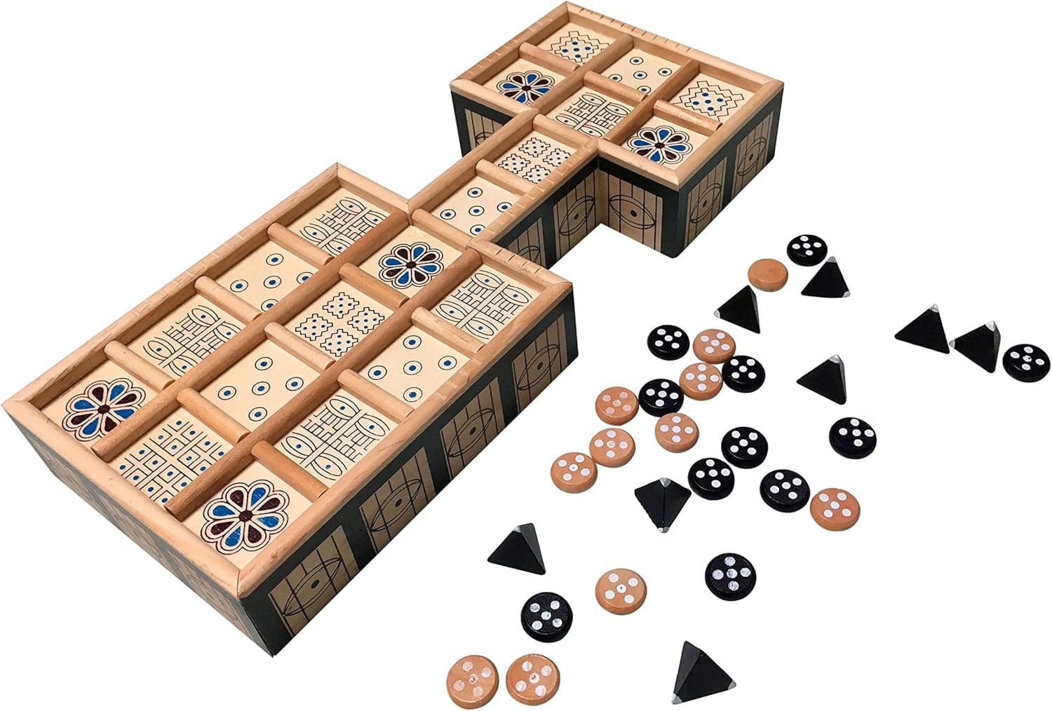 WE Games Royal Game of UR, Strategy Board Games for Adults and Kids, Ancient Tabletop Game with Built-in Storage, Unique 2 Player Wooden Board Game, Quality Solid Wood and Beautifully Designed