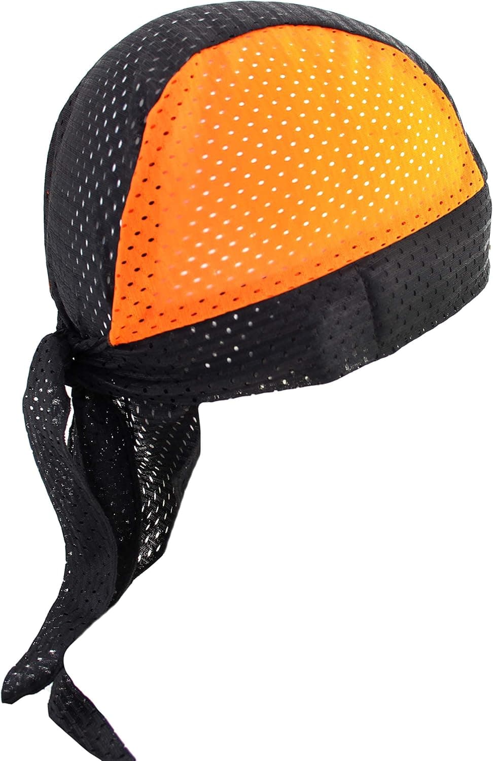 Hiphopville Black & Orange Stretch Mesh Sport Easy Tie Du-rag