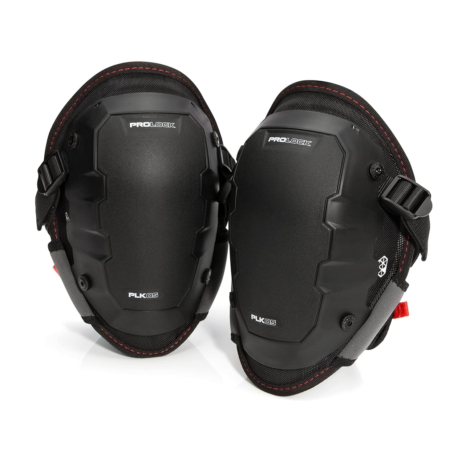 Prolock Gel Knee Pad and Hard Cap Attachment Combo Pack, 1 Pair of Knee Pads and 1 Pair of Hard Cap Attachments, Ideal for Flooring/Roofing, Glove-Friendly Adjustment Tabs