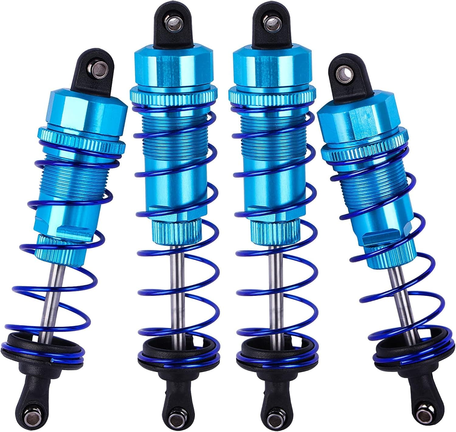 Acekeeps 1/10 Aluminum RC Buggy Oil Shocks (Front & Rear) for Losi Tenacity Redcat HPI Racing Team Xray Kyosho Hobao Truggy Off-Road Car, Set of 4 (Blue)