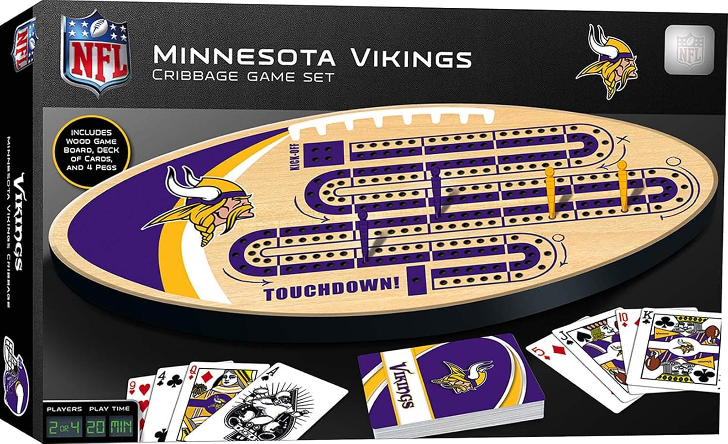 Masterpieces NFL Unisex Cribbage Game Set, for Ages 8 & Up