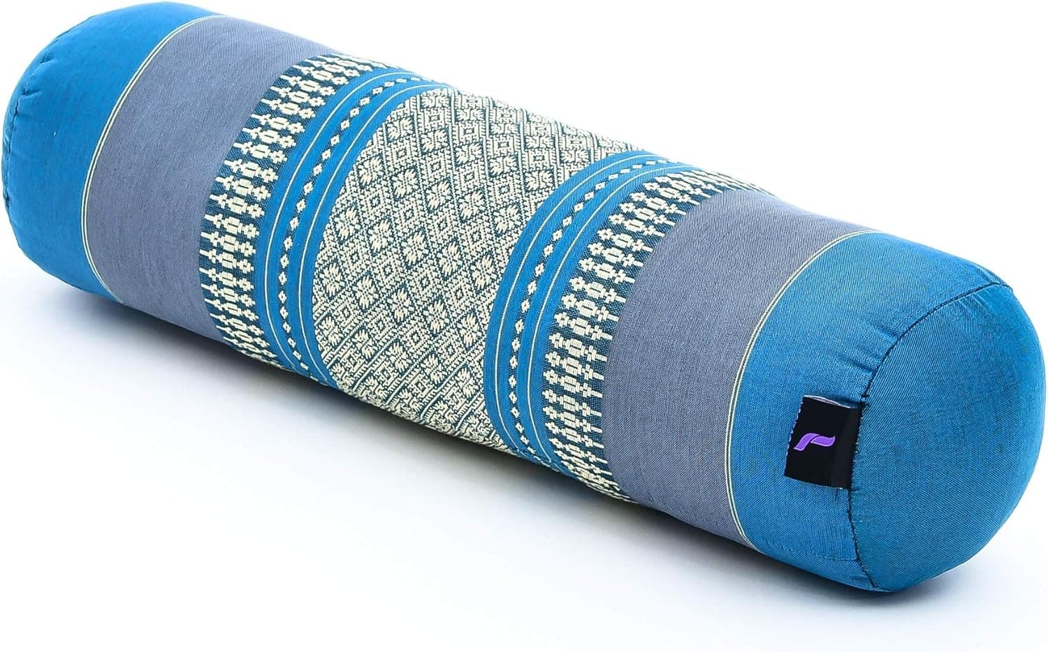 LEEWADEE Large Yoga Bolster – Shape-Retaining Tube Cushion for Meditation, Bolster for Stretching, Made of Eco-Friendly Kapok, 1 inches