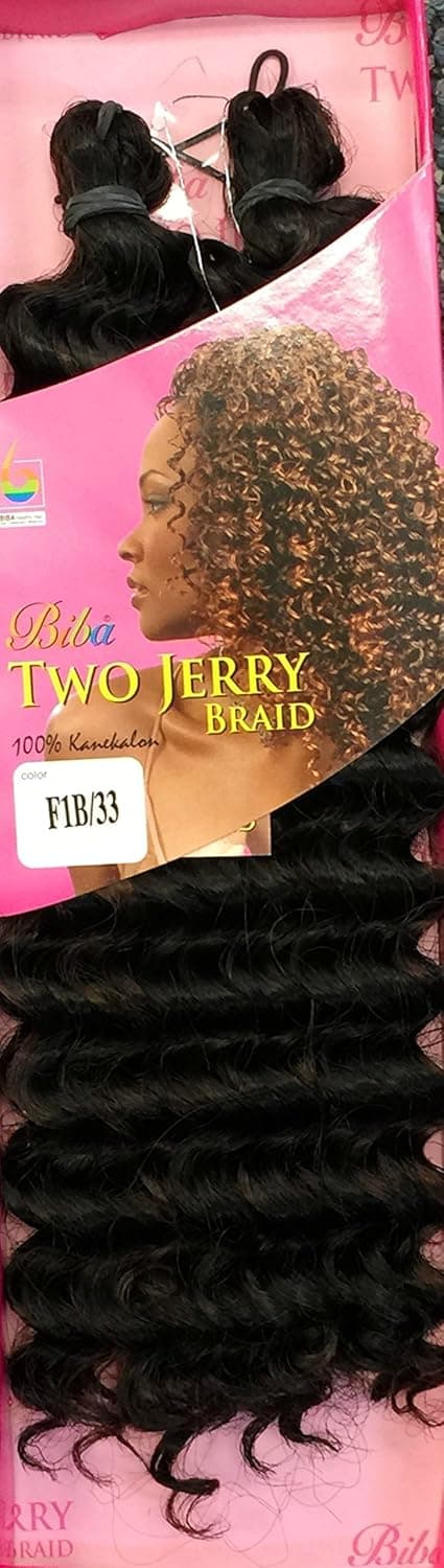 [3 packs Deal!!!] Jerry Curl Crochet Hair Braid-Biba-100% Kanekalon (F1B/33)