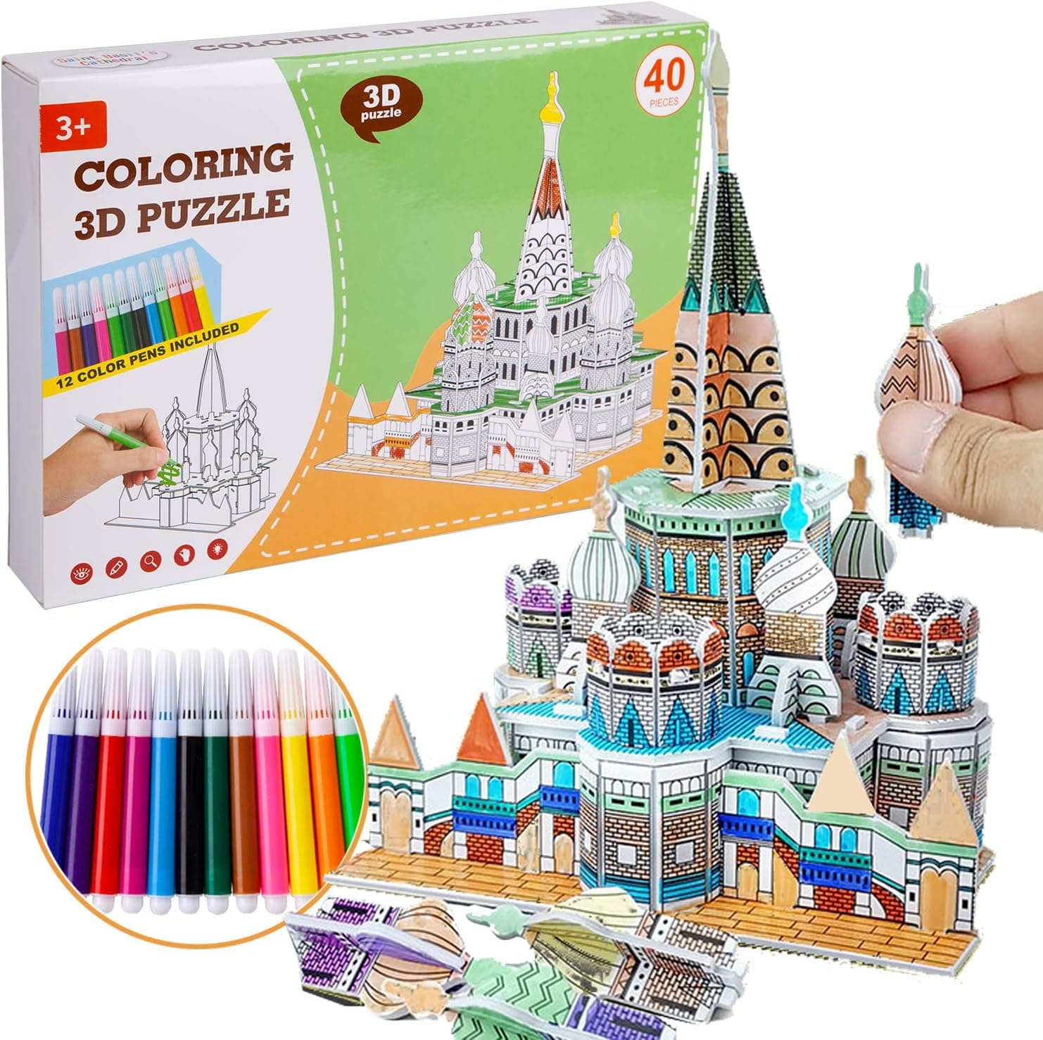 Arts and Crafts for Kids Ages 4-12, All-in-One Kids Craft Painting Kit-Build Your Own Castle. Best Creativity DIY Arts and Crafts for Girls & Boys