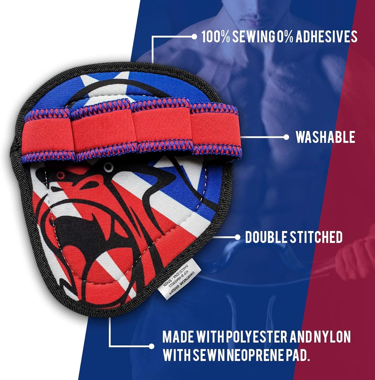 Grip Pads Workout Gloves for Men Women Gym Fitness Weightlifting Palm Protection Powerlifting Anti-Slip Neoprene Alternative Wrist Wraps Pull-ups Grips Cross-Training Pullups.