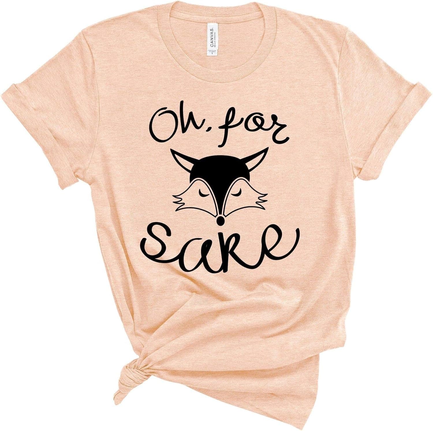 Oh for Fox Sake Shirt Women Short Sleeve Funny Sayings Tshirt Graphic Tee Woman