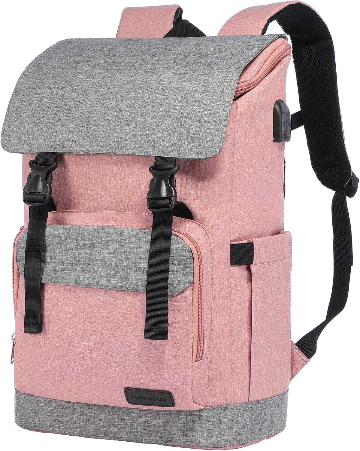 LOVEVOOK Vintage Backpack for Women Men 15.6 Inch Laptop Backpack Bookbag for Student School Water Resistant Casual Travel Backpack