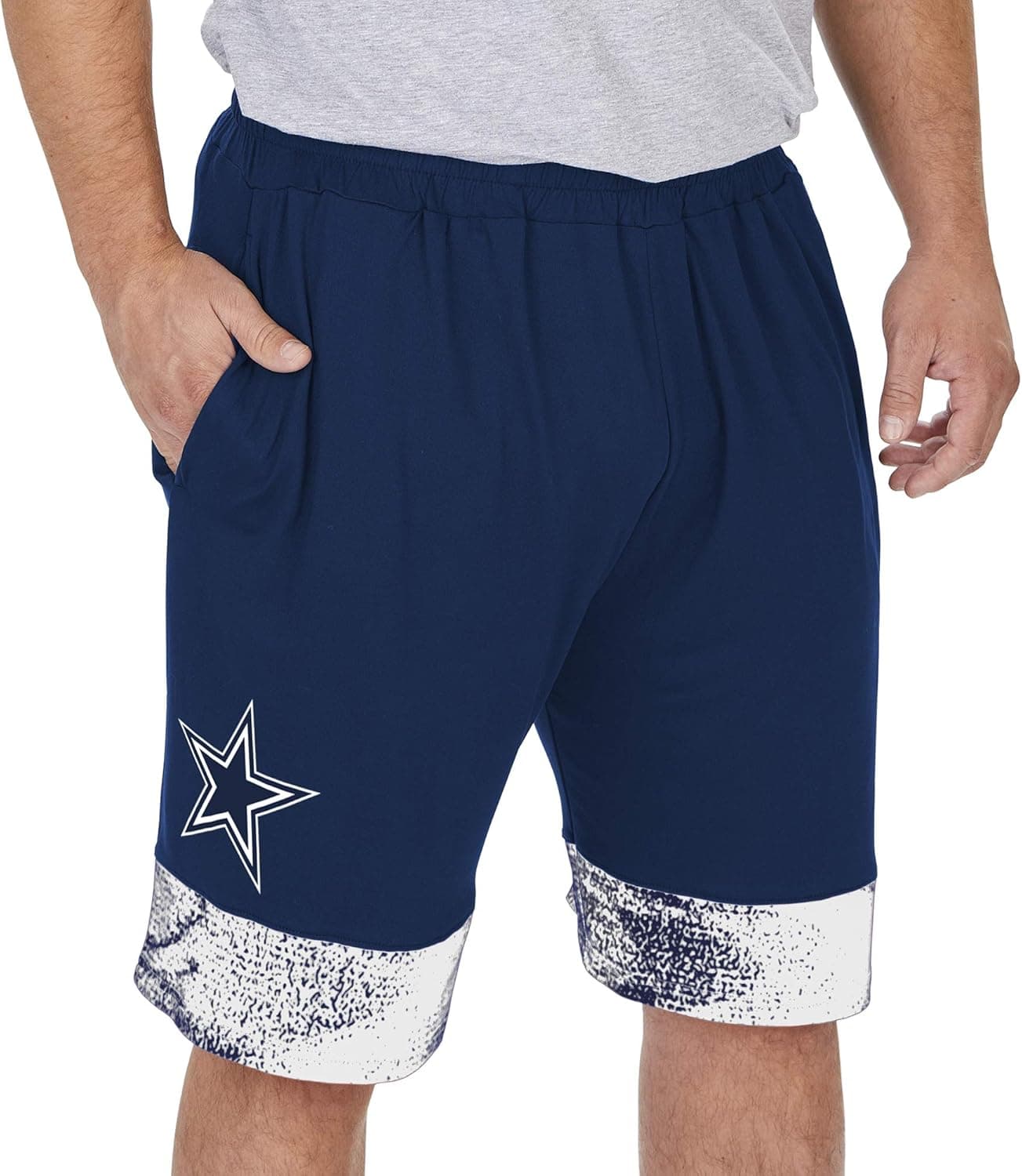 Zubaz Officially Licensed NFL Men's Slider Short with Static Bottom