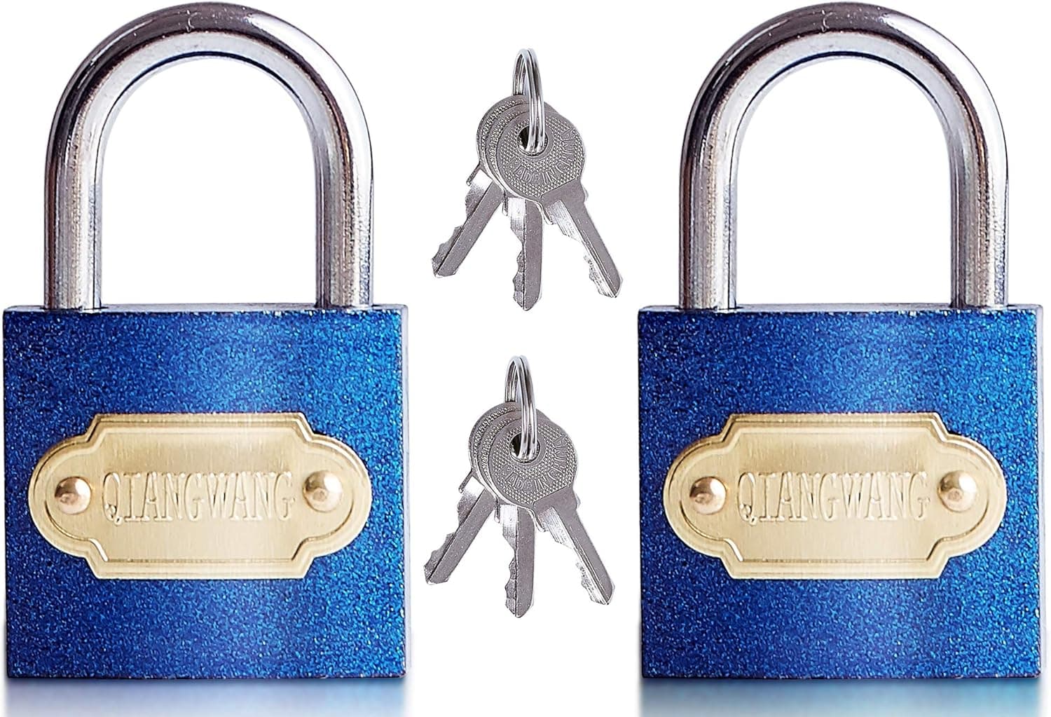 Small Padlock with 3 Keys (Pack of 2) Mini Lock for Securing Your Suitcase,Jewelry Boxes,Tote, Mini Fridge,Cabinet, and More!