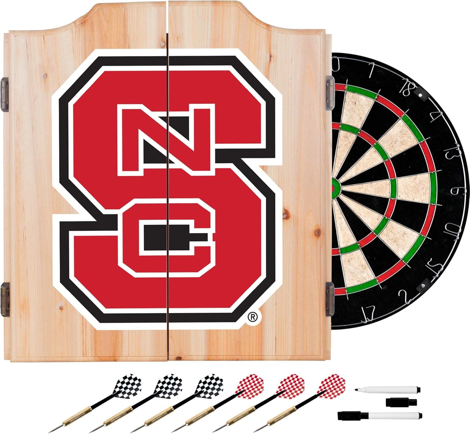 North Carolina State dart cabinet includes Darts and Board