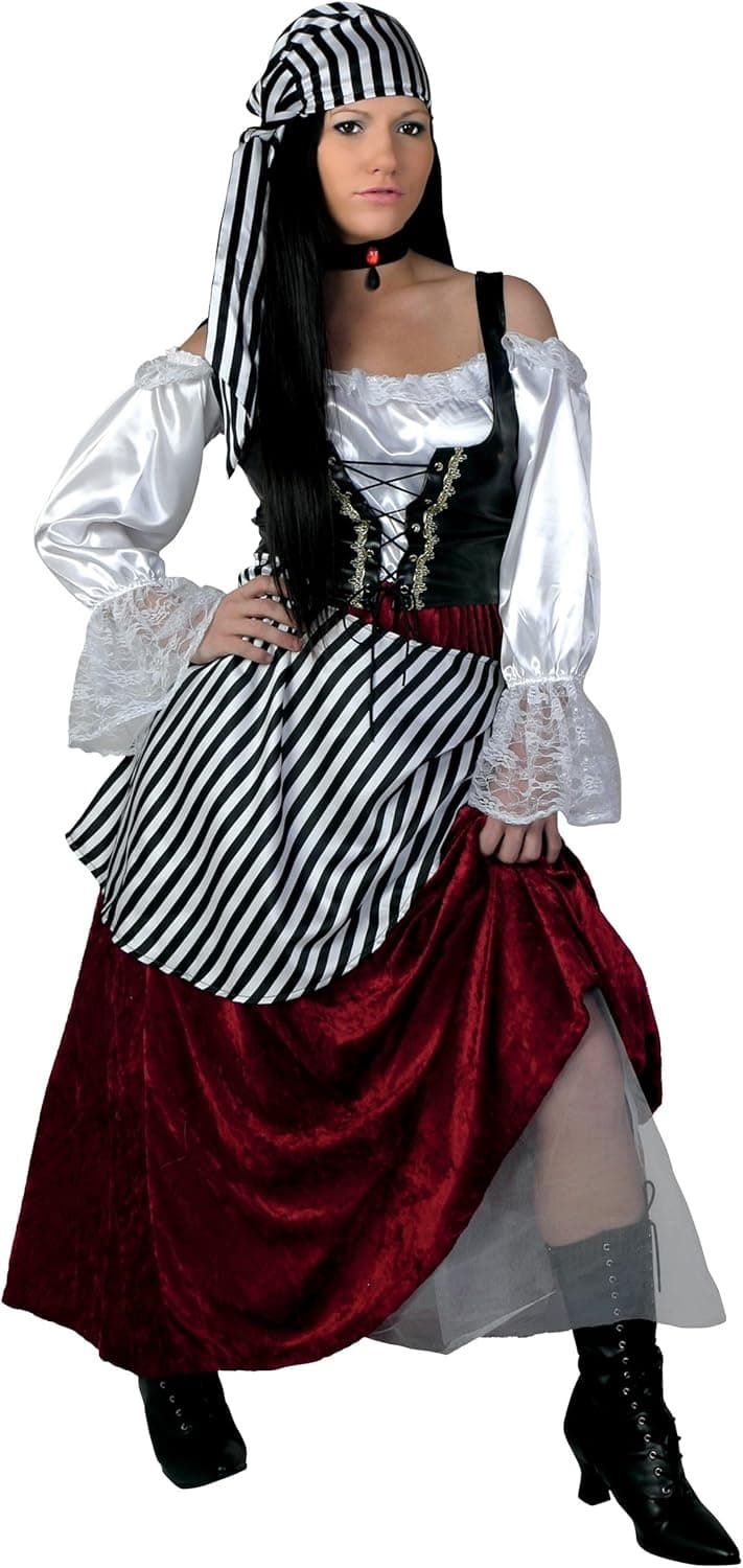 Women's Tavern Buccaneer Costume Plus Size Deluxe Pirate Wench Costume