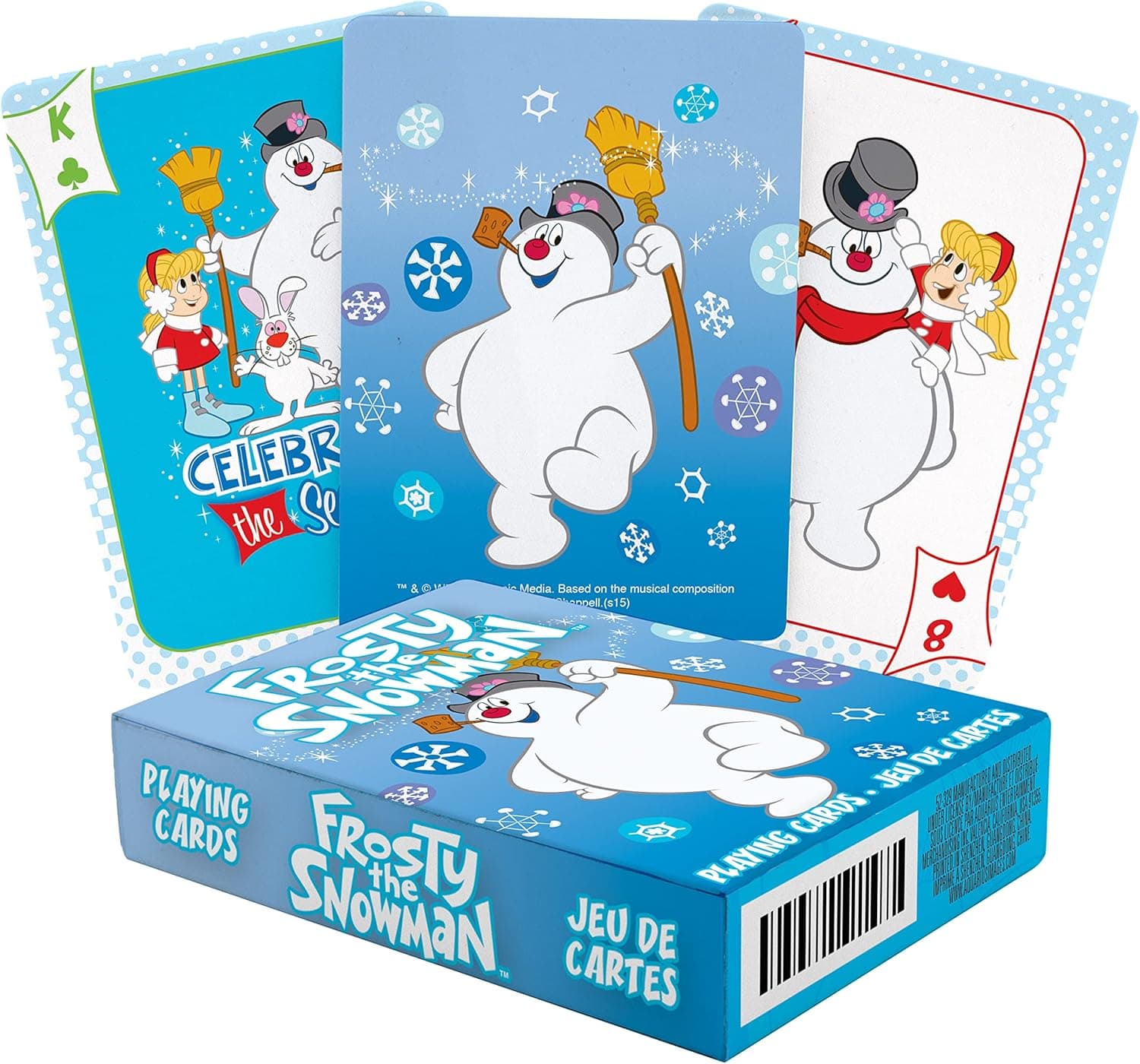 AQUARIUS Frosty the Snowman Playing Cards - Frosty Themed Deck of Cards for Your Favorite Card Games - Officially Licensed Frosty the Snowman Merchandise & Collectibles