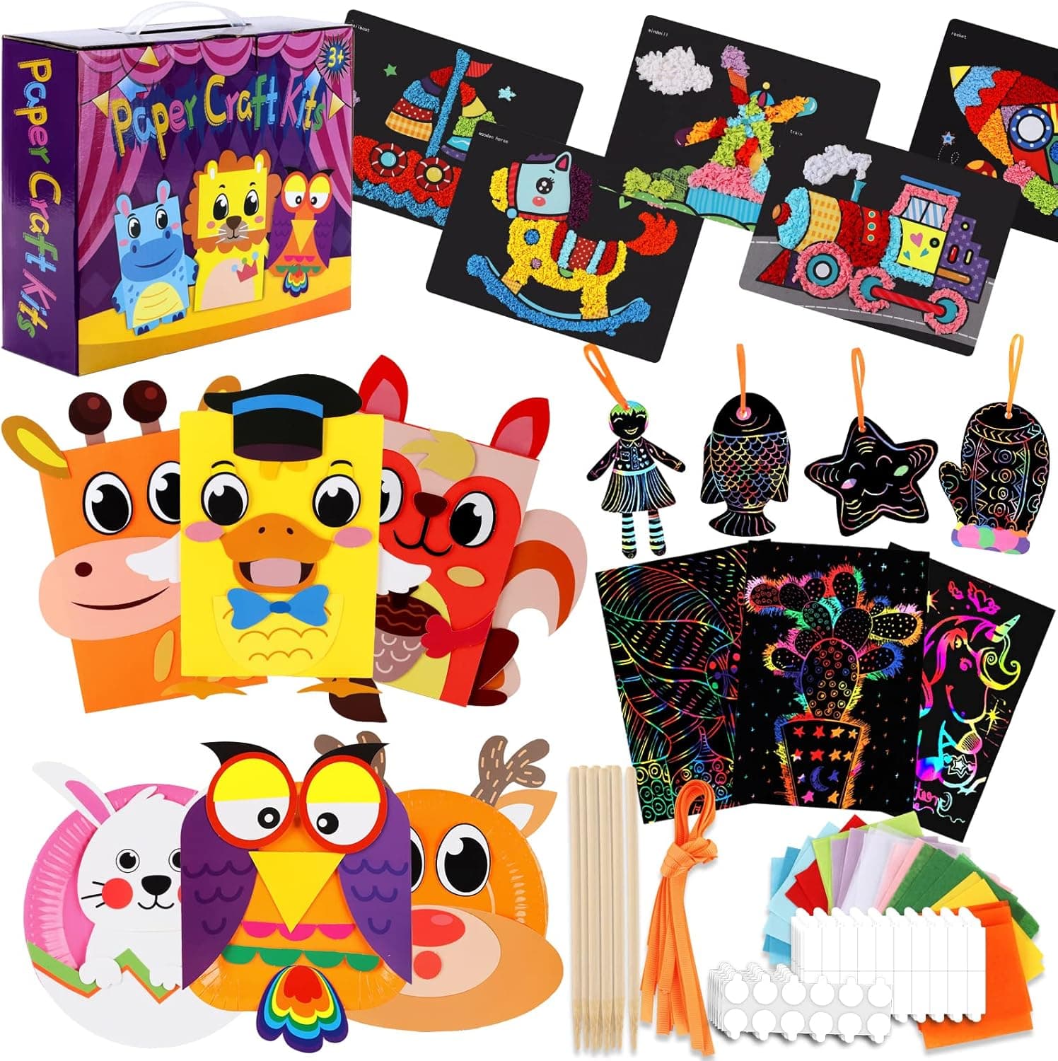Arfmaget 35 Kits Arts and Crafts for Kids Ages 3-8 - Fun Toddler Craft Box - Organized Art Supplies for Toddler - Preschool Activities Projects for Boys & Girls