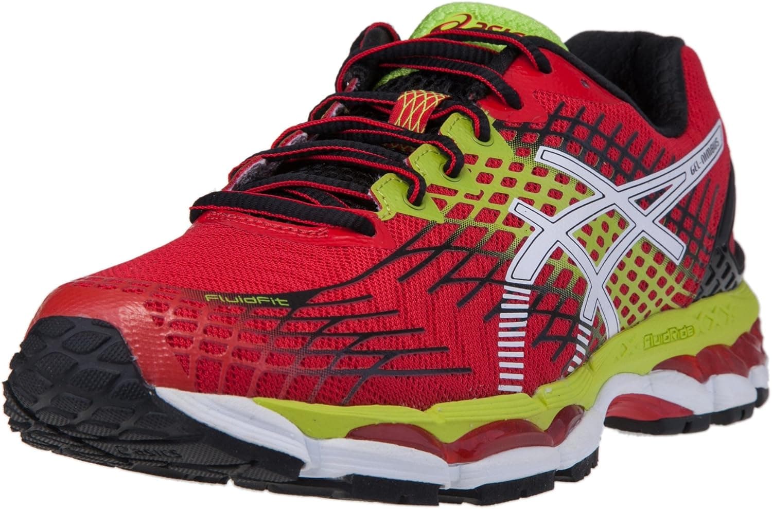 ASICS Men's Gel Nimbus 17 Running Shoe (11 D(M) US, Chinese Red/White/Lime)