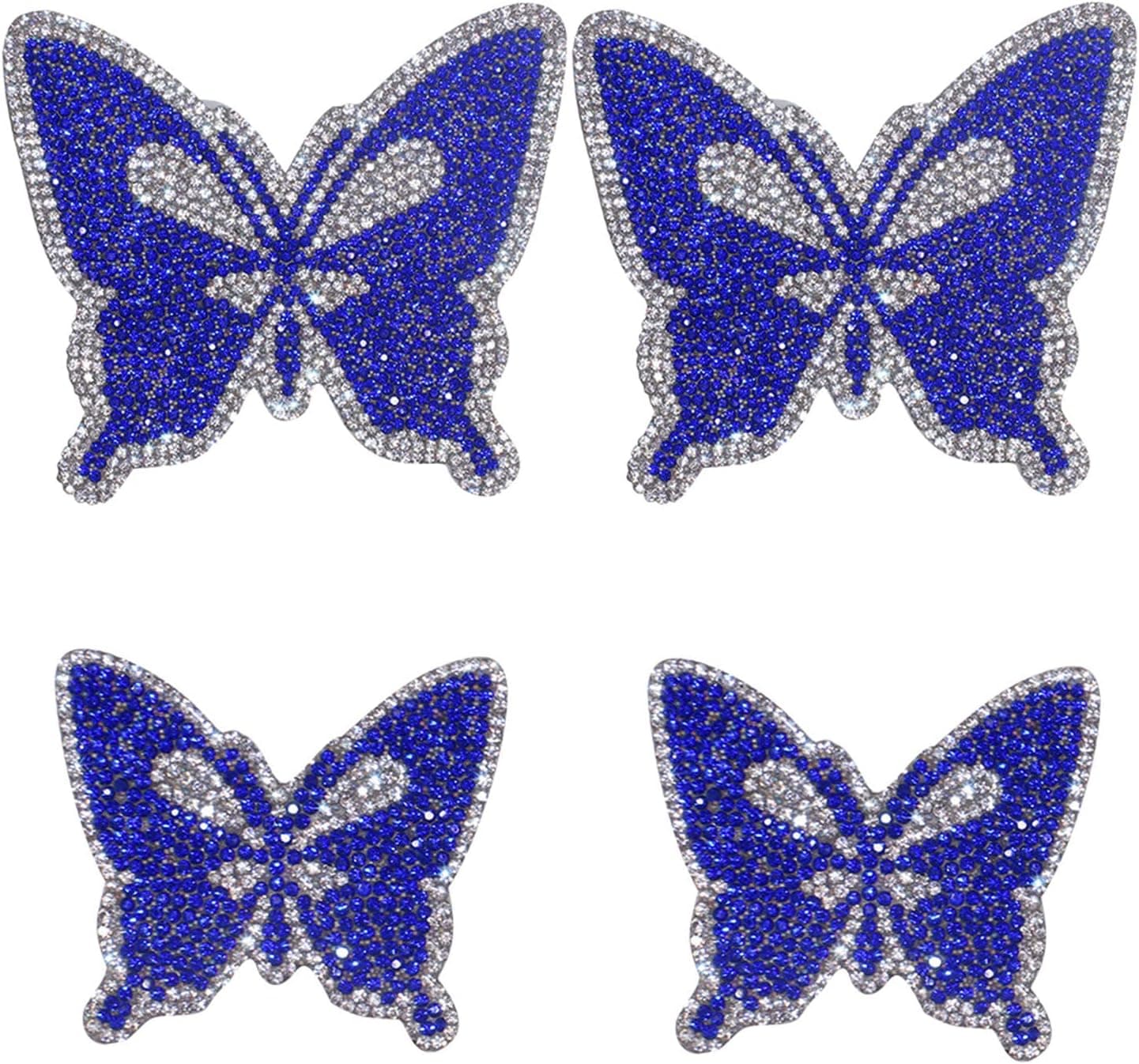 Bling Butterfly Stickers (Blue&Silver 4 PCs)