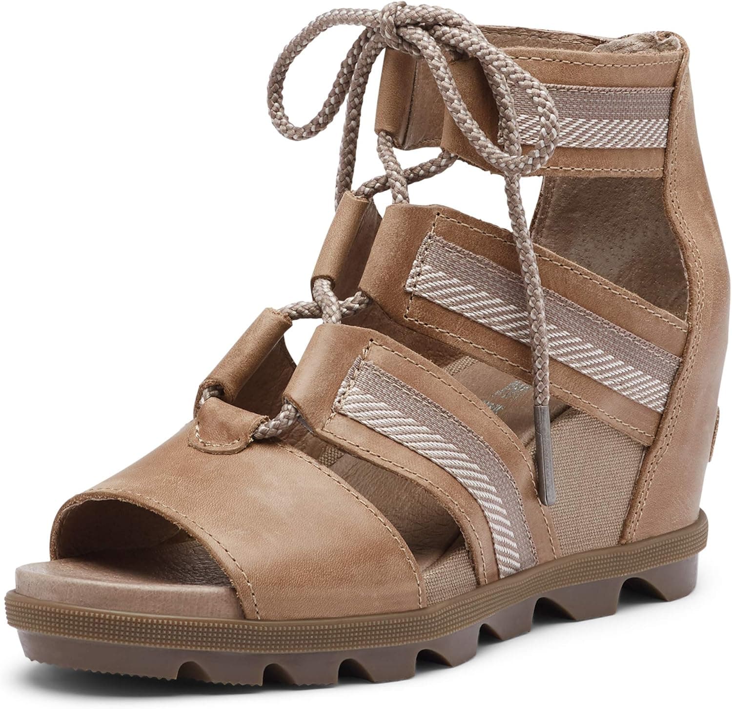 Sorel - Women's Joanie II Lace-Webbing Sandals, Size: 5.5 B(M) US, Color: Ash Brown