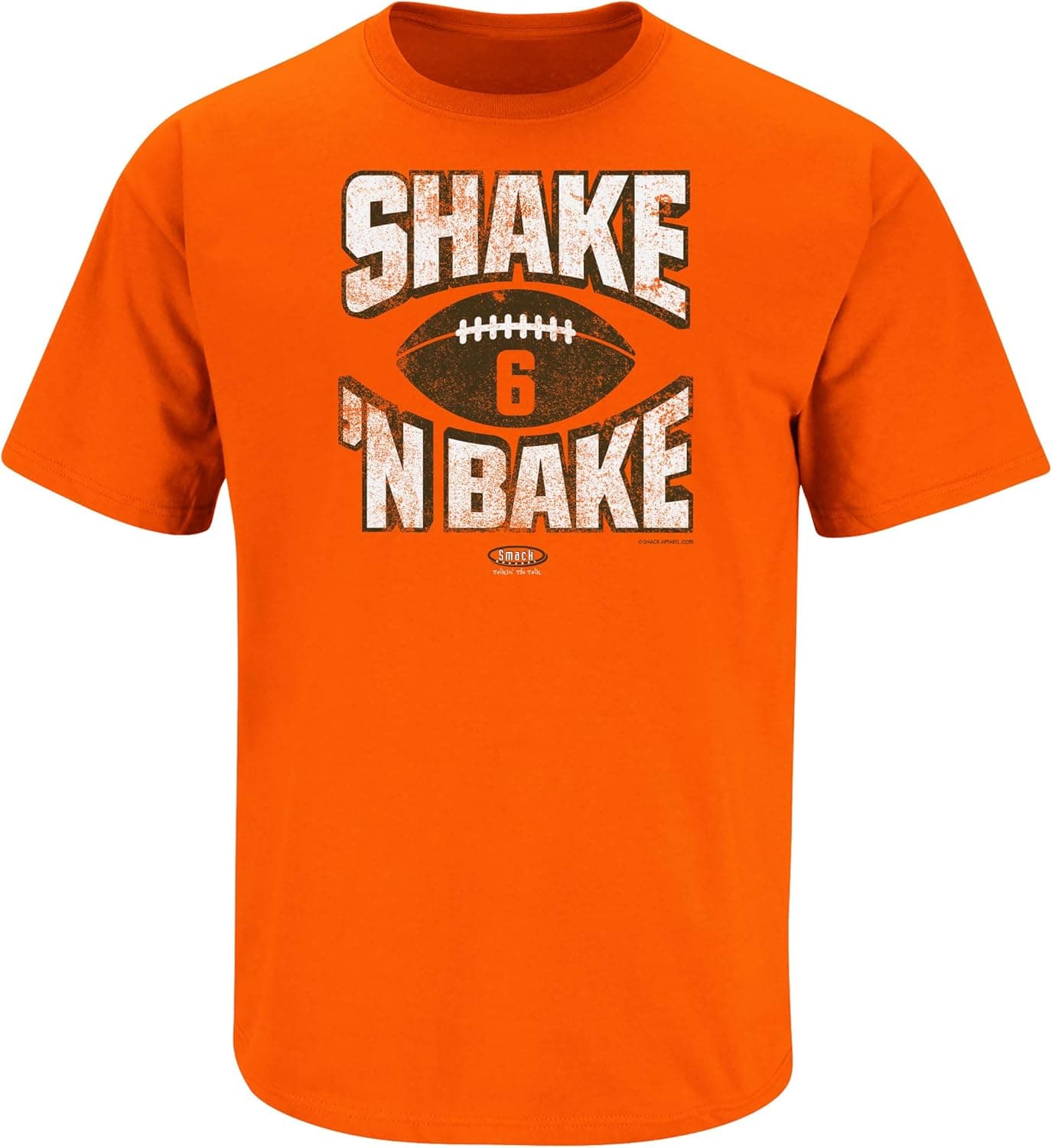 Cleveland Football Fans. Shake N Bake Orange T-Shirt (Sm-5x) (Short Sleeve, Large)