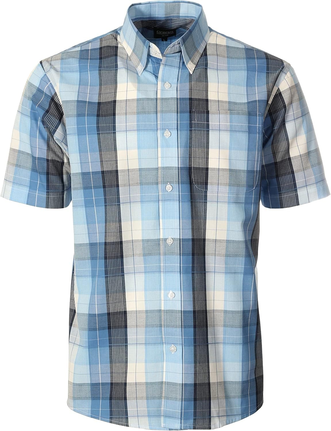 Gioberti Men's Plaid Short Sleeve Shirt