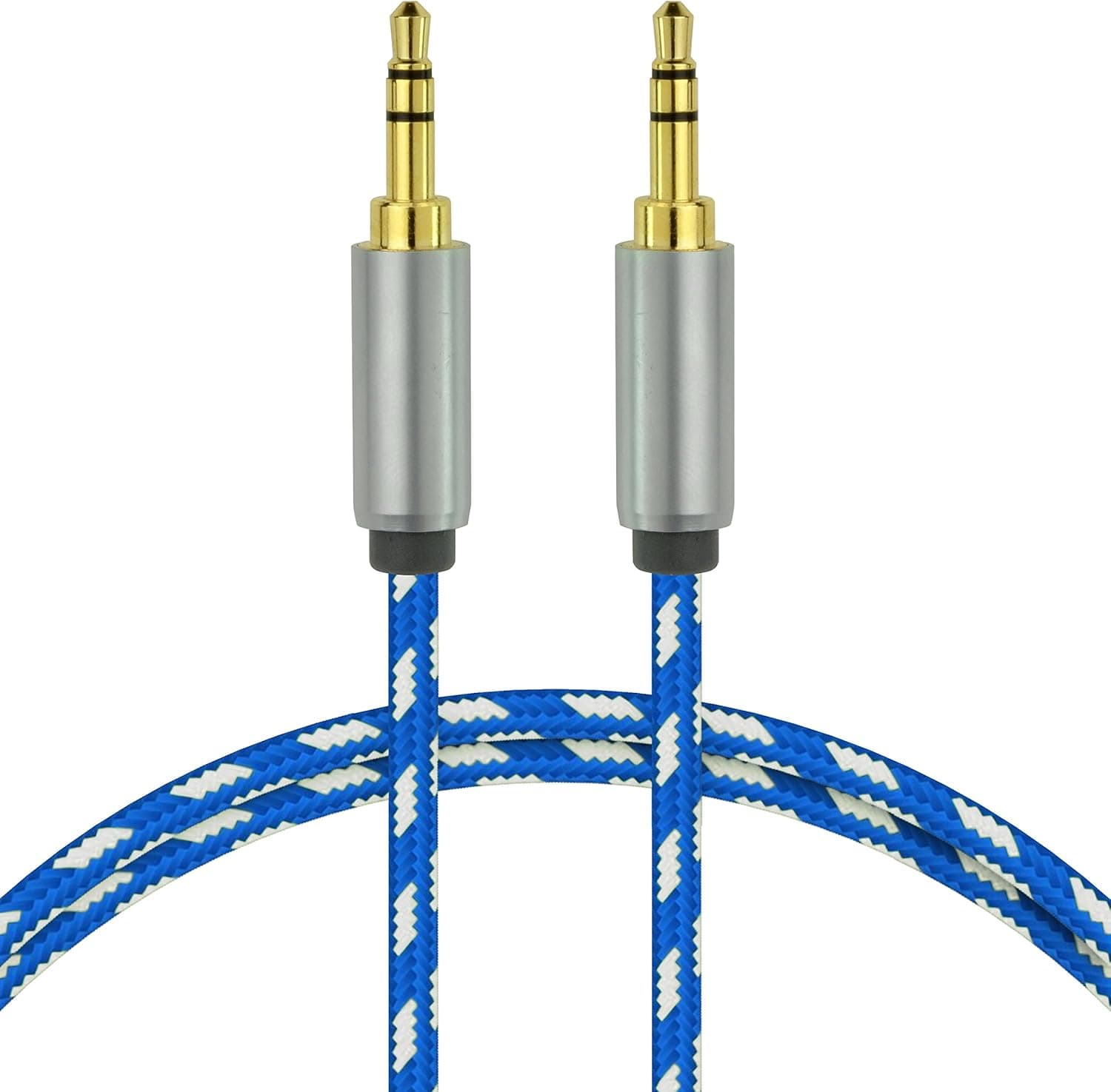Mediabridge 3.5mm Male to Male Stereo Audio Cable (2 Feet) - Tangle-Resistant - Step Down Design - (Part# MPC-35-2TBL/WH)
