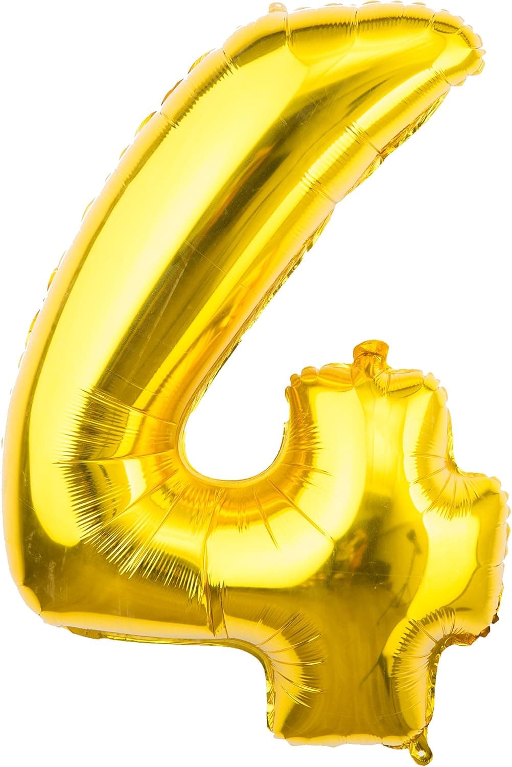 Happy Dolphins Gold Birthday/Party Number Balloons, 0-9, 40'' (Gold Birthday/Party Balloon 4)