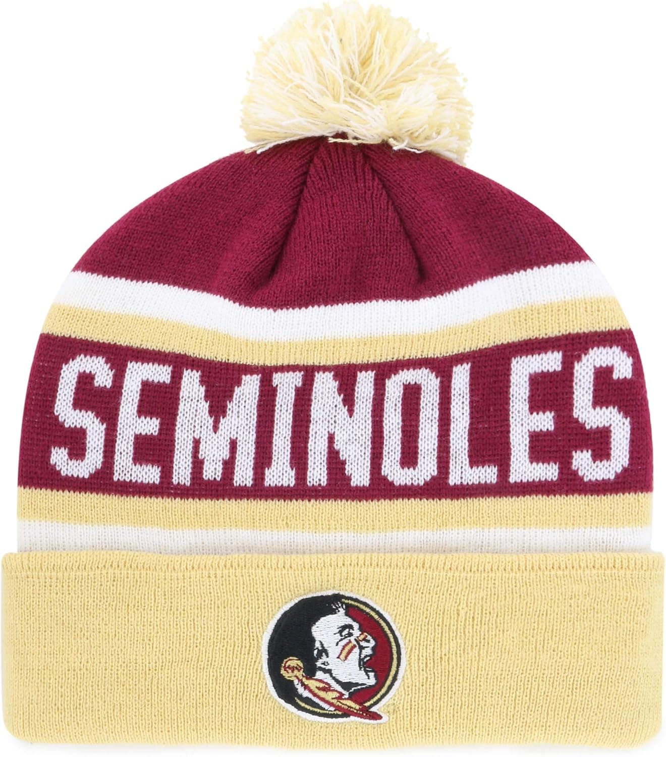 OTS NCAA Men's Jasper Cuff Knit Cap with Pom