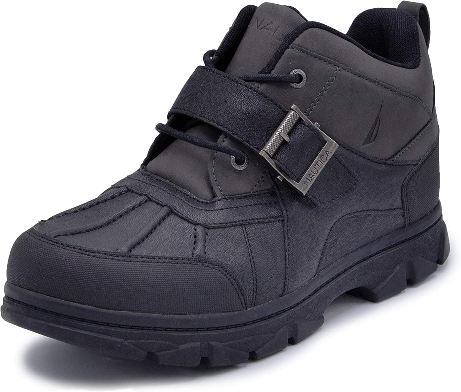 Nautica Men's Duck Boots Snow Boot Lace Up Buckle Winter Ankle Shoe-Grimstead