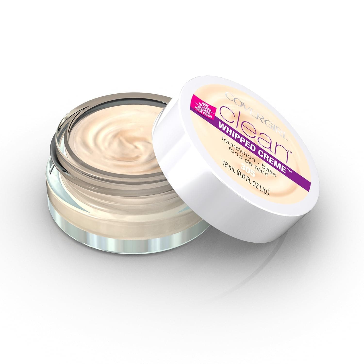 CoverGirl 305 Clean Whipped Creme Foundation, Ivory, 0.6 Fluid Ounce