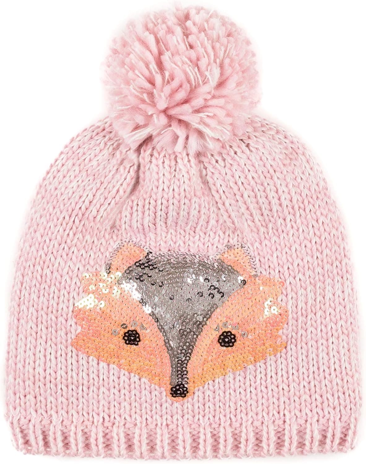 Beanie Hat for Girls Boy Kids Junior Children Teenager: Cute Fox Fall Winter Knit Cap for Spring Fall Winter