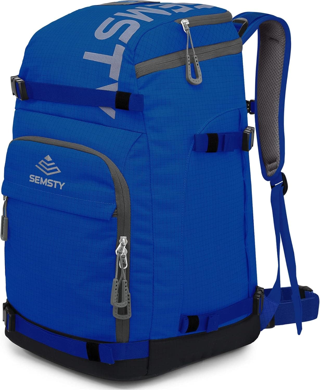SEMSTY Ski Boot Bag, 55L Waterproof Ski and Snowboard Boots Travel Backpack for Skis, Snowboard, Ski Helmet, Goggles, Gloves & Accessories